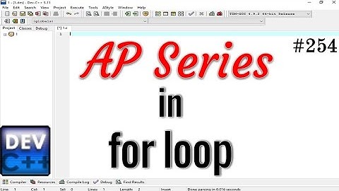 Print AP Series from for loop in C Language || for loop