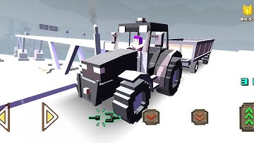 The bridge was covered in a bad rain, pink lady was stuck - Blocky Farming and Racing Simulator