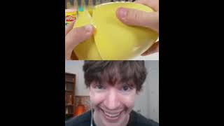 Albert Reacts To Playdoh Egg Opening