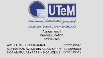 Assignment BMFA 2123