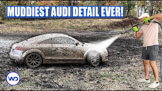 Can It Be Cleaned? Deep Cleaning A MUDDY Audi TT For Free! Car Detailing Restoration