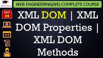 L24: XML DOM | ویژگی‌های XML DOM | متدهای XML DOM | سخنرانی‌های فناوری وب به زبان هندی