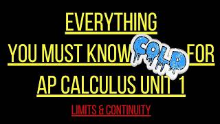 🚨AP Calculus AB & BC Unit 1 Everything You MUST Know 2026