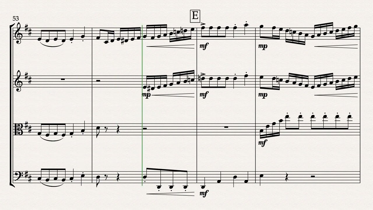 String Quartet #6, Movement I