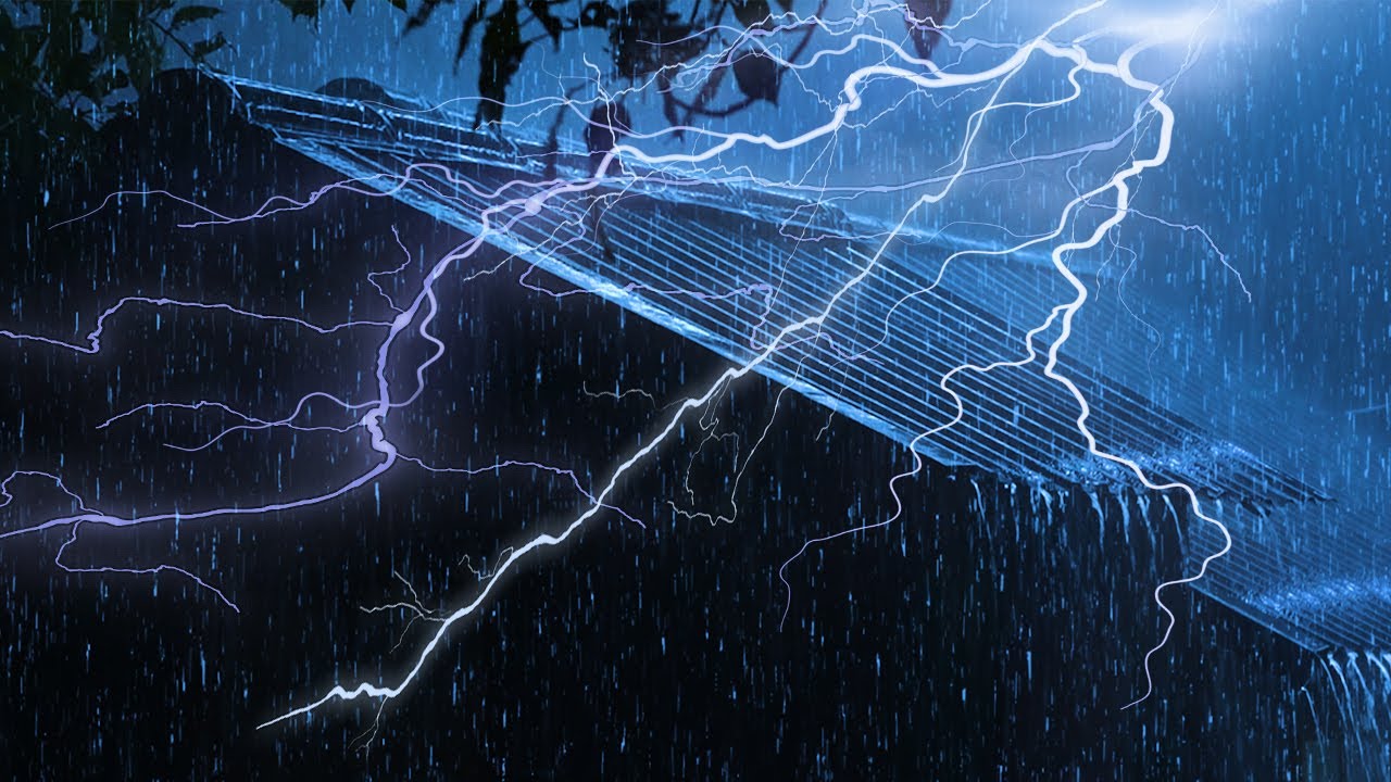 Sleep Well with Heavy Rain & the Thunder rumbles on the tin roof in the ...