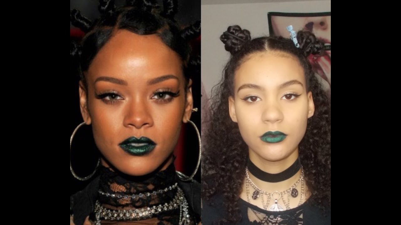 rihanna green lipstick