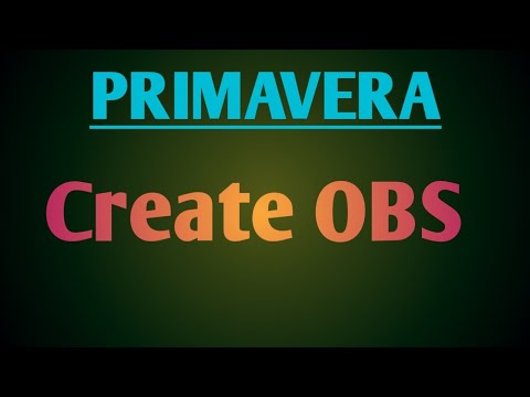 How to Create OBS in PRIMAVERA | Management Software | Tamil tutorials | T S T