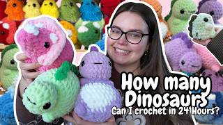 How many Dinosaurs can I make in 24 Hours?!? - Crochet Challenge 🦕