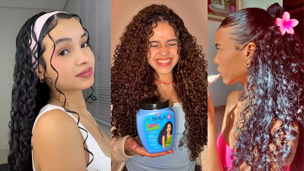 FINALIZAÇÃO PARA CABELOS CACHEADOS com  SKALA | Compilado TikTok  | Cabelos Cacheados | 3A 3B 3C 💜