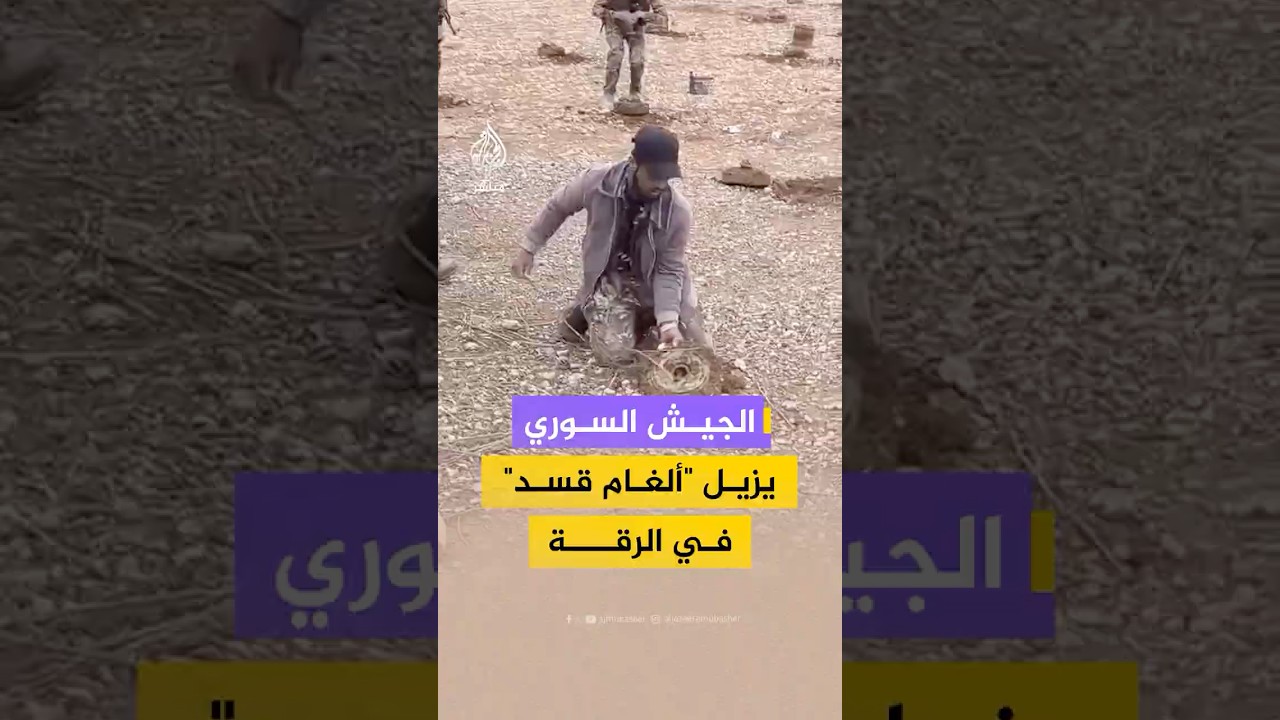 فرق الهندسة في الجيش السوري تعمل على إزالة ألغام في ريف الرقة الشمالي