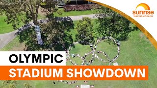 Construction begins on Brisbane's Olympic stadium amid protests | Sunrise