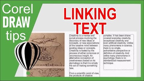 Linking text boxes in CorelDraw