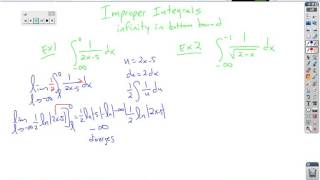 improper integral infinity lower bound