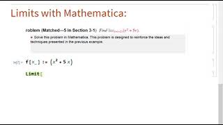 Finding the Limit of a Function with Mathematica