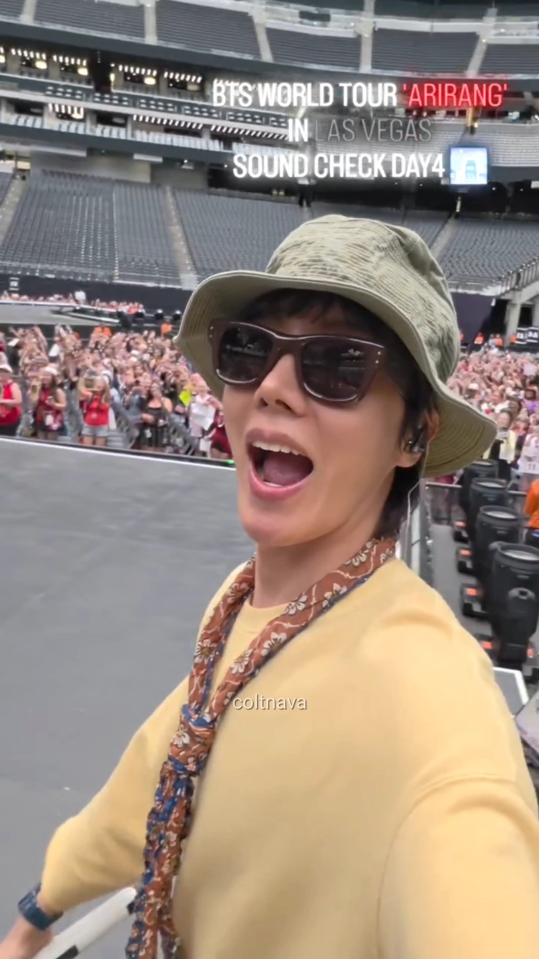 Hobi Sound Check for BTS World Tour Arirang In Las Vegas Day 4
