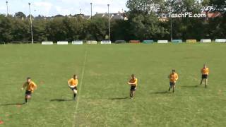 Rugby Drill - Passing - Switch Drill Progression 2