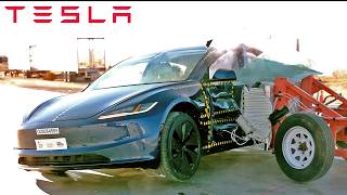 Full 2026 TESLA MODEL 3 side crash test nhtsa News
