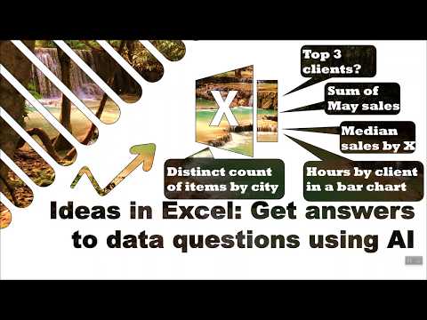 Ask Excel a question on your data with Analyze data