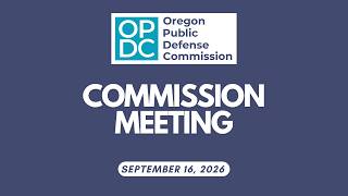 Commission Meeting - September 16th, 2026