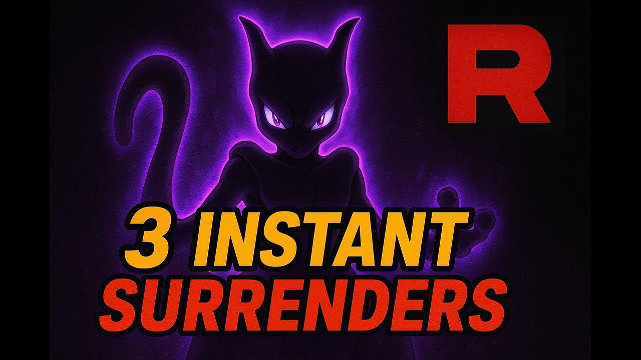 👉 Team Rocket Mewtwo Deck Makes Opponents Surrender! (No Commentary)
