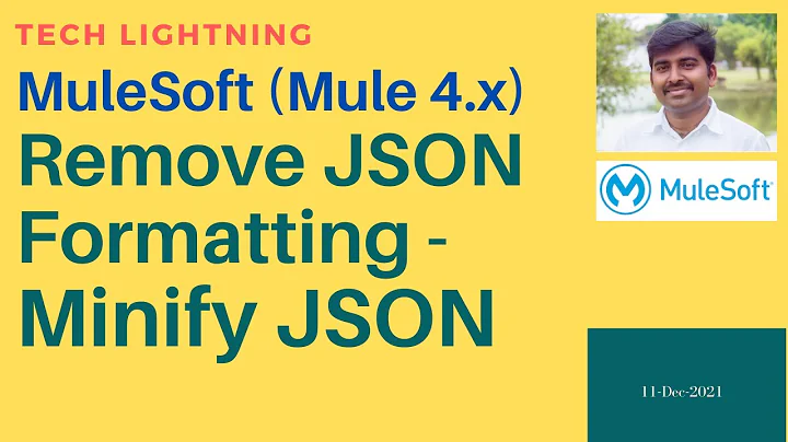 MuleSoft | Remove JSON formatting | Minify JSON | Demo | Dataweave | Remove Indent JSON
