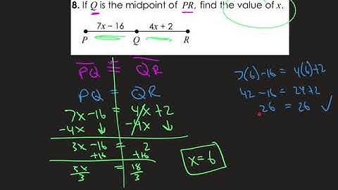 Midpoint & Congruent Segments