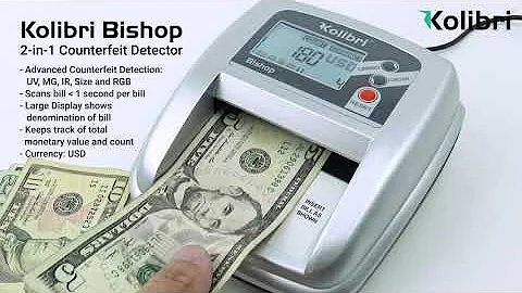 Kolibri Bishop: Advanced Counterfeit Detector with UV, MG, IR & RGB | Kolibri USA