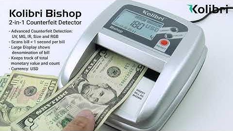 Kolibri Bishop: Advanced Counterfeit Detector with UV, MG, IR & RGB | Kolibri USA
