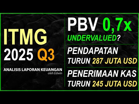 Saham ITMG 2025 Q3 Undervalued? PBV 0,7x Pendapatan dan Penerimaan Kas Kompak Turun!