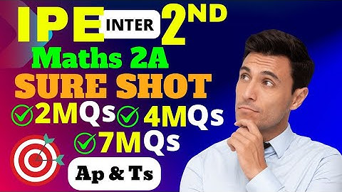 Maths 2A | All Chapters Important questions |Complete Explanation Both Ap & Ts in telugu
