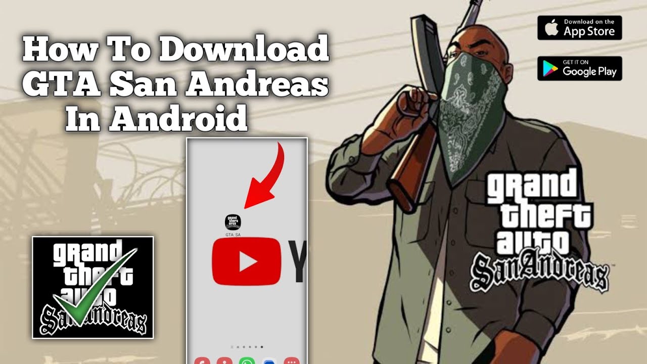 HOW TO DOWNLOAD GTA SAN ANDREAS IN MOBILE & PC - YouTube