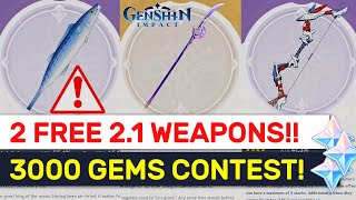 2 NEW 2.1 FREE  Weapons! AMAZING  Raiden Polearm! | Genshin Impact