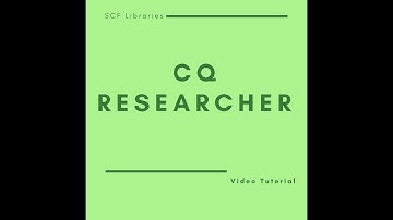 Using CQ Researcher