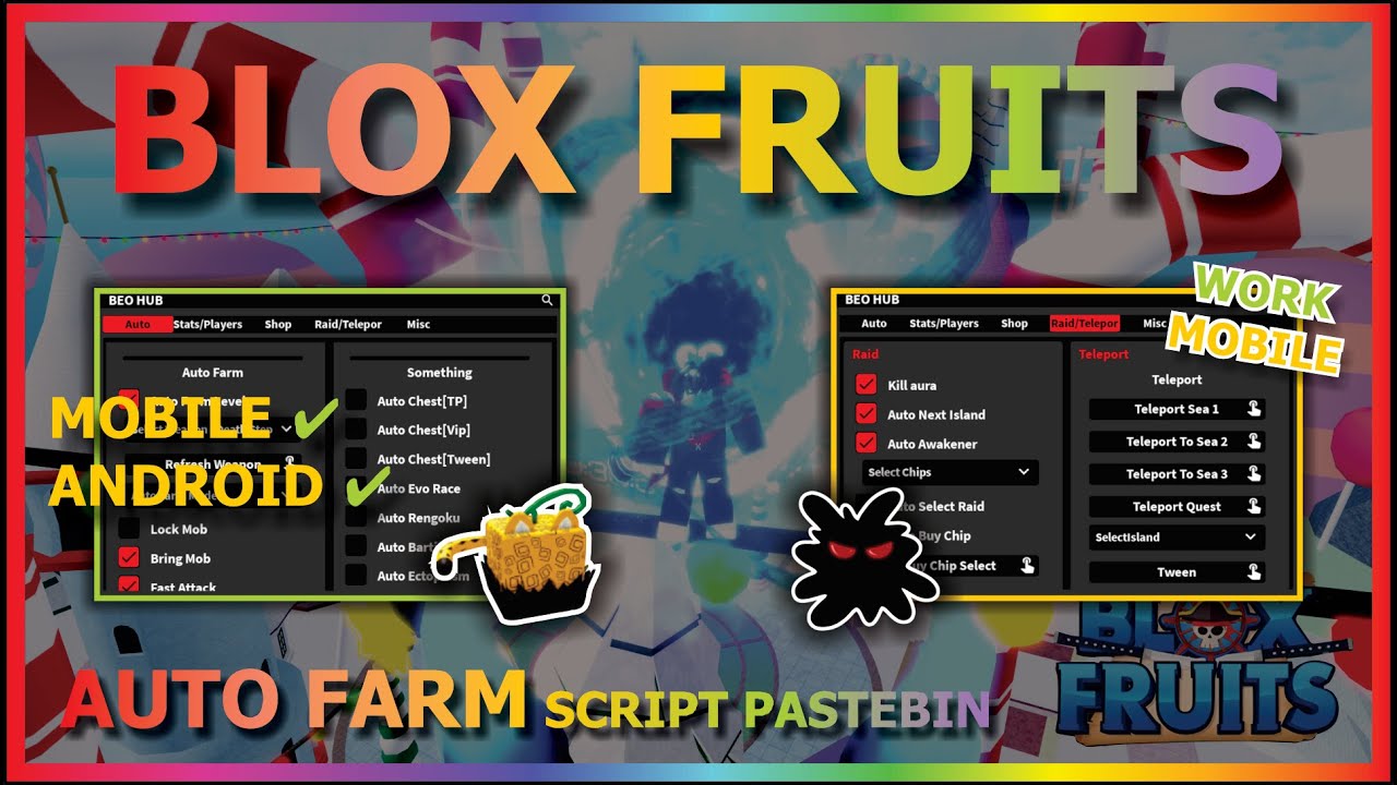 Blox Fruits Script Winnable Hub - Auto Farm Level, TP, ESP