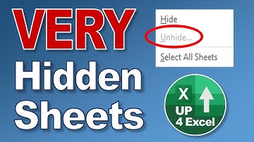 How To Prevent Users Seeing Excel Sheets: Very Hidden Excel Sheet