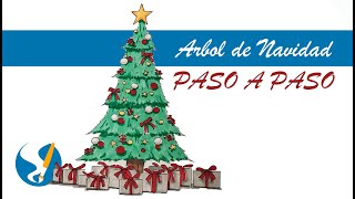 Cómo dibujar un árbol de navidad PASO A PASO 🎄 Dibujos de navidad FÁCILES 🎁