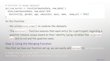 How to Efficiently Merge Survey Data Using dplyr in R
