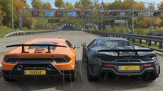 Forza Horizon 4 Drag Race - Lamborghini Huracan Performante vs McLaren 600LT