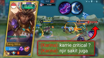 KARRIE CRITICAL BUILD? SESAKIT APA DAMAGE NYA? - TOP GLOBAL KARRIE - KARRIE BEST BUILD 2022 - MLBB