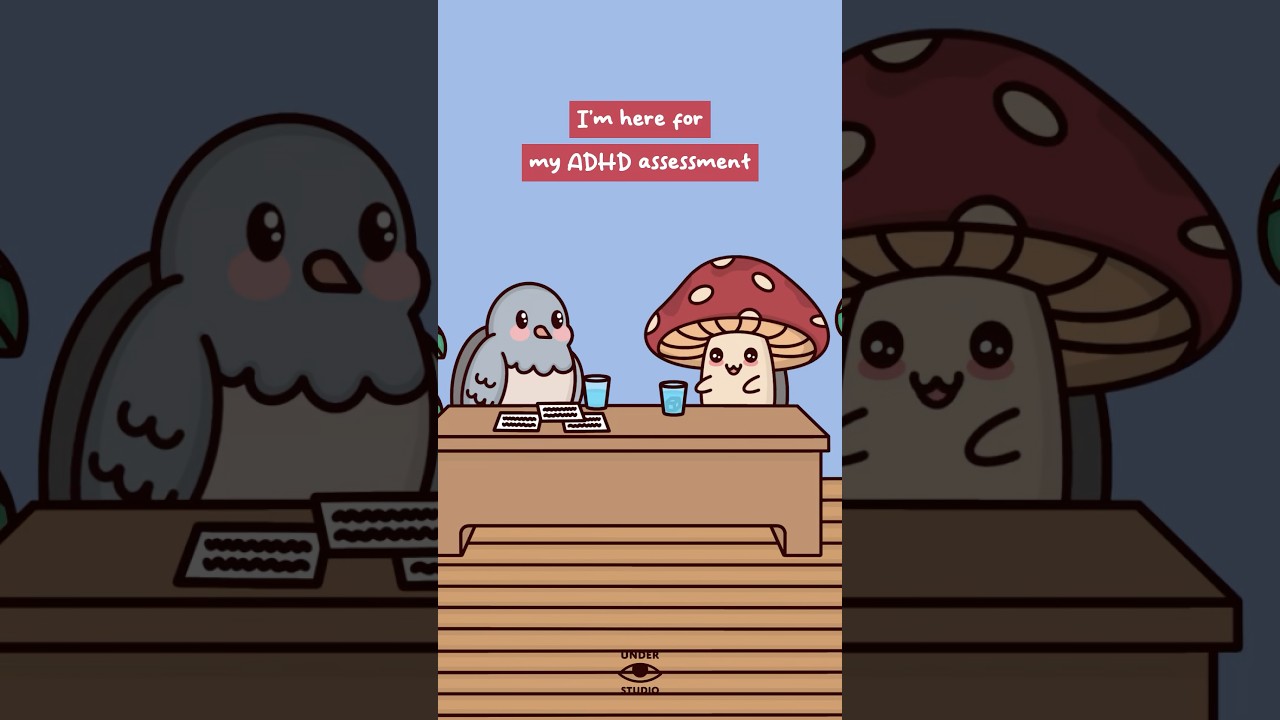 Perfect Score 🍄 Mushie & Birdie | ADHD Assessment Animation Meme | Original Audio: @mrjasonblackman