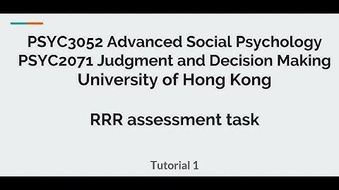 Registered Replication Report assessment task tutorial lecture in PSYC3052/2071 | Kristy Chow