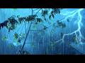 Sleep Instantly with Heavy Rain and Powerful Thunder Sounds on a Tin Roof in the Dark Night