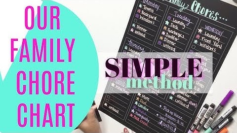 Our SIMPLE Family Chore Chart