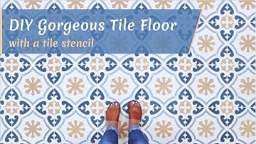 How To Easily Stencil a Tile Floor Like a Professional