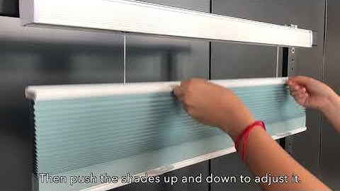 How to adjust the  uneven  shades(Keego cordless top down bottom up shades)