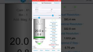 Microscope Resolution App for iOS Devices screenshot 1