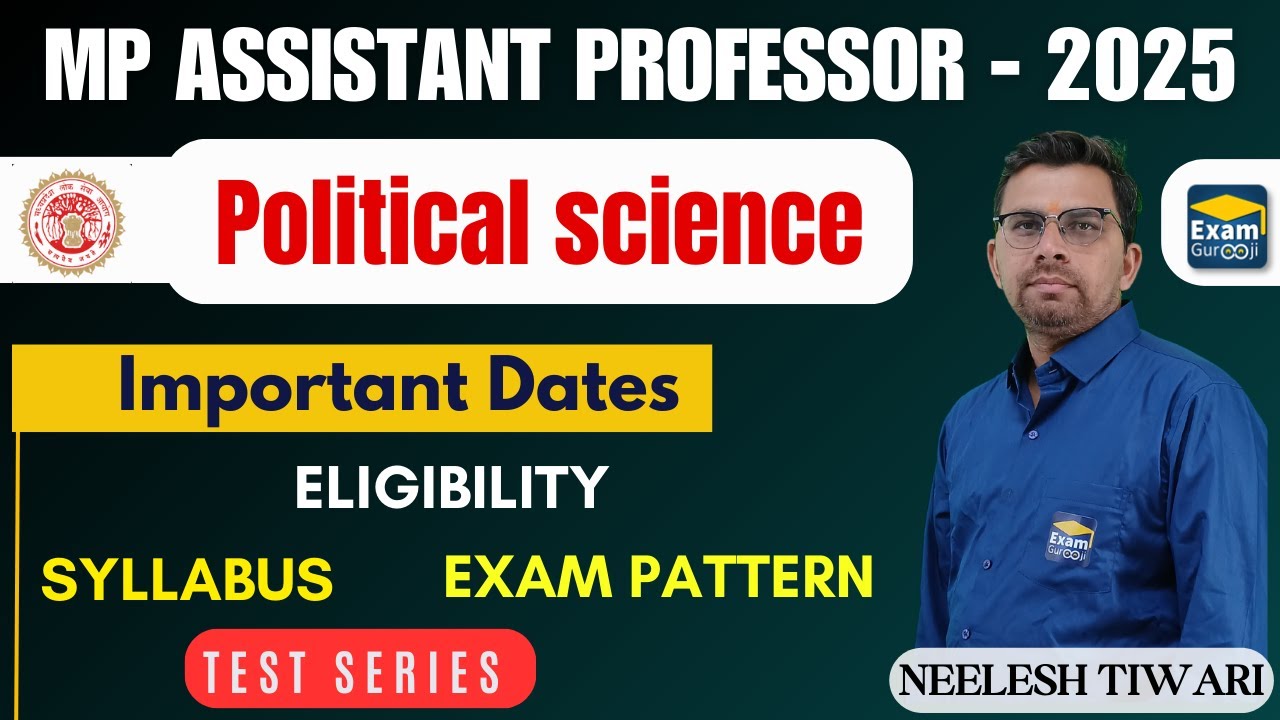 Political science MP Assistant Professor Vacancy 2025 | Important Dates ...