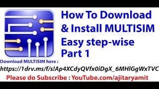 How to Download and Install MULTISIM Part 1