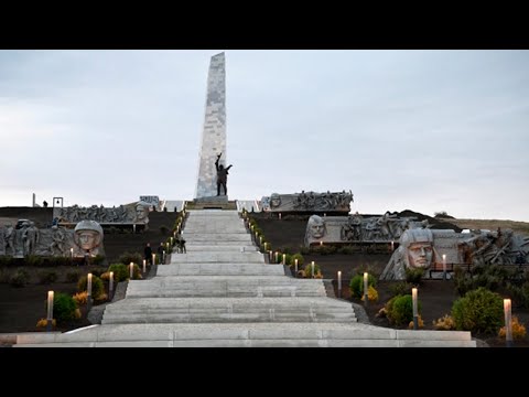 Открытие мемориала САУР-МОГИЛА. Донецк. 08 09 22