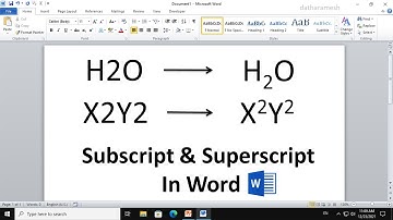 Shortcut Key for Subscript & Superscript In MS Word